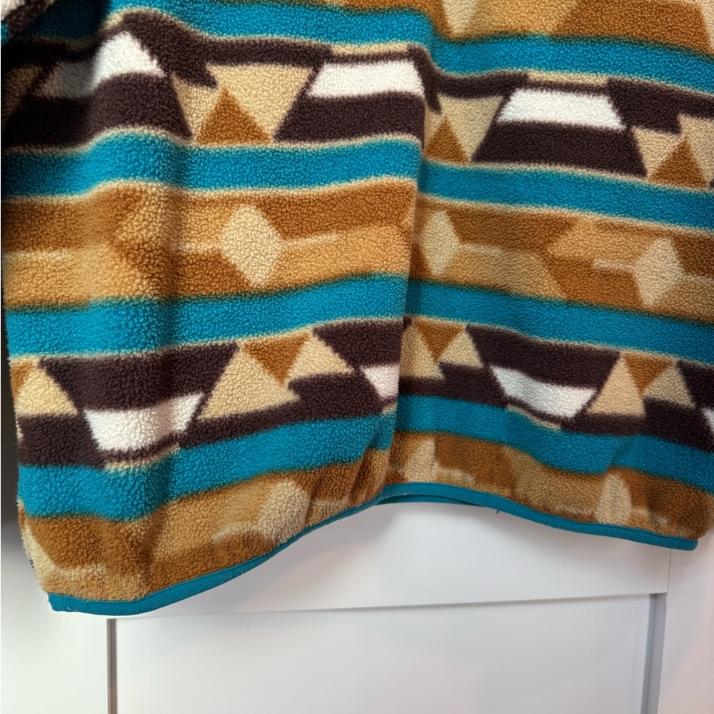Patagonia Women’s Synchilla Geometric Aztec Fleece Snap Pullover size large - Picture 8 of 9